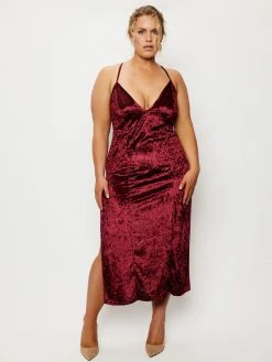 Fredericks Of Hollywood Plus Size Chelsey Velvet Gown