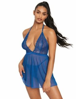 Fredericks Of Hollywood Saffron Floral Lace Babydoll Lingerie