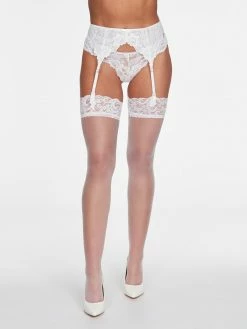 Fredericks Of Hollywood Athina Lace Top Sheer Stocking