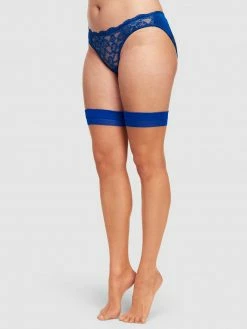 Fredericks Of Hollywood Two Tone Thigh High Stockings Plus Size