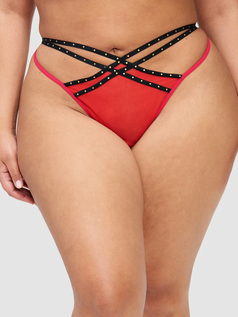 Fredericks Of Hollywood Rozlyn Mesh And Stud Micro Thong 1 Fredericks Of Hollywood Rozlyn Mesh And Stud Micro Thong