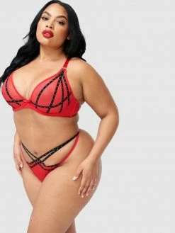 Fredericks Of Hollywood Bras Rozlyn Mesh And Stud Full Figure Bra