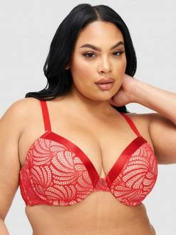 Fredericks Of Hollywood Bras Exxtreme Cleavage Tuxedo Lace Full Figure Bra