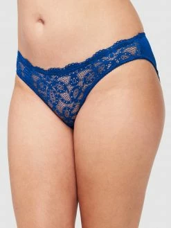 Fredericks Of Hollywood Allegra Satin And Lace Naughty Knicker