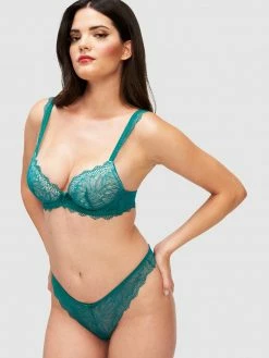 Fredericks Of Hollywood Saffron Floral Lace Thong