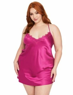 Fredericks Of Hollywood Erina Satin And Lace Babydoll Lingerie