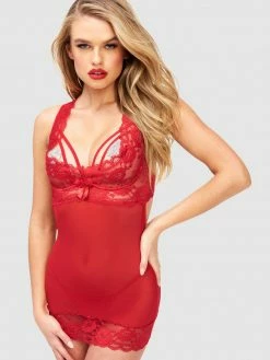 Fredericks Of Hollywood Arabella Rox Open Cup Lace Chemise Lingerie