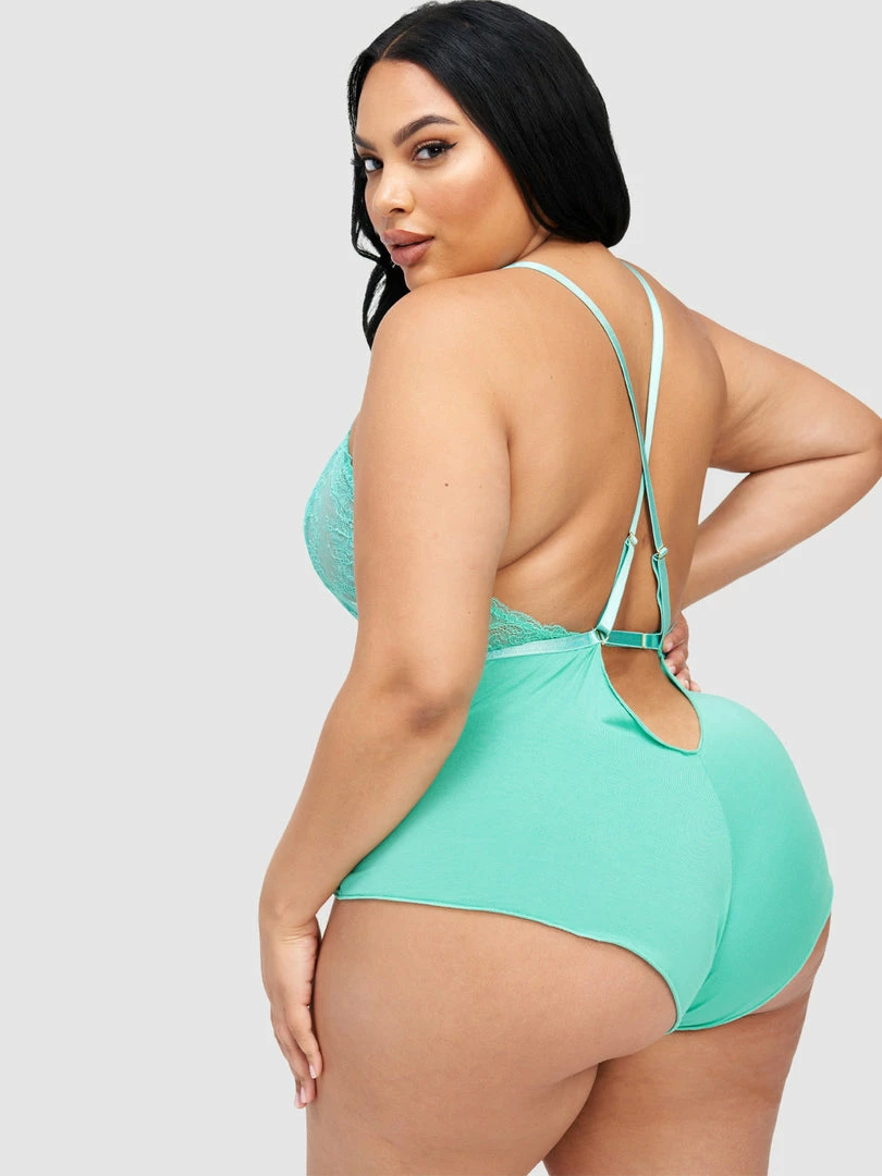 Fredericks Of Hollywood Lingerie Shea Plunge Neck Lace Teddy 2 Fredericks Of Hollywood Lingerie Shea Plunge Neck Lace Teddy