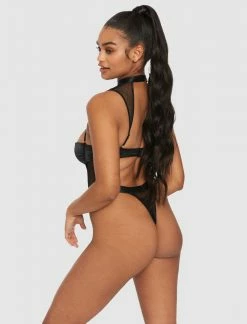 Fredericks Of Hollywood Bexley Satin & Fishnet Teddy