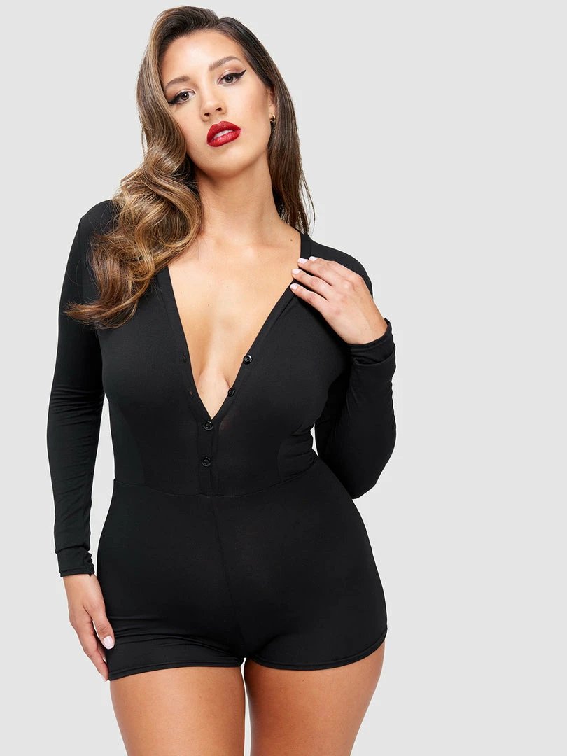 FREDERICKS OF HOLLYWOOD Harper Jersey Rib Romper 1 FREDERICKS OF HOLLYWOOD Harper Jersey Rib Romper